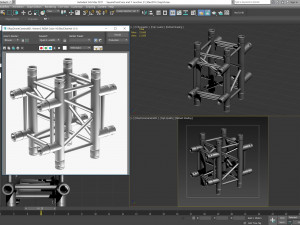 square truss cross and t- junction 31 3D Модель
