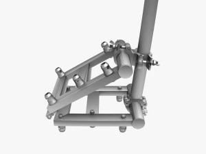 square truss corner junction 36 3D Model