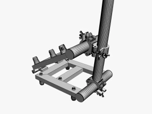 square truss corner junction 36 3D Model