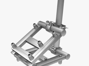 square truss corner junction 36 3D Model