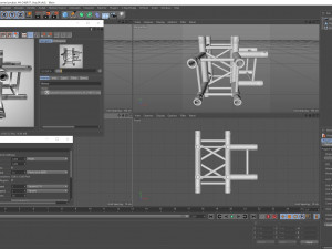 square truss corner junction 44 3D Model