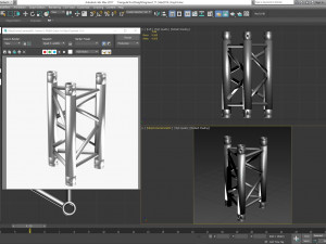 triangular truss straight segment 71 3D Model