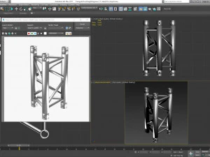 triangular truss straight segment 71 3D Model