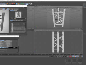 triangular truss straight segment 71 3D Model