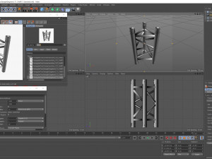 triangular truss straight segment 71 3D Model
