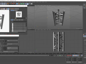 triangular truss straight segment 71 3D Model
