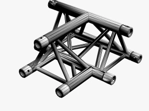 triangular truss cros and t junction 84 3D Model