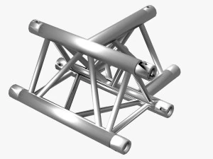 triangular truss cros and t junction 84 3D Model
