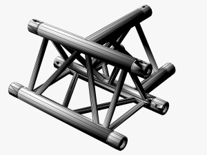 triangular truss cros and t junction 84 Modelo 3D