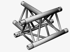 triangular truss cros and t junction 84 3D Model