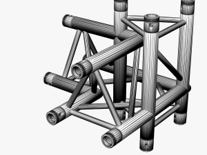 triangular truss corner junction 102 3D Model