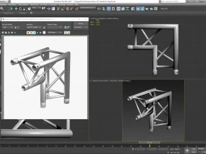 triangular truss corner junction 107 3D Model