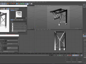triangular truss corner junction 107 3D Model