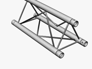 Mini triangular truss straight segment 111 3D Model