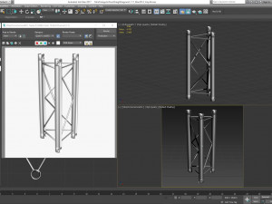 Mini triangular truss straight segment 111 3D Модель