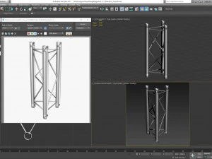 Mini triangular truss straight segment 111 3D Model