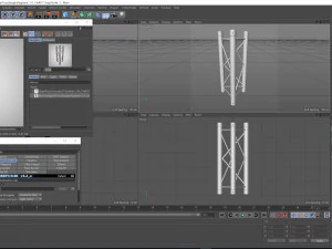 Mini triangular truss straight segment 111 3D Model