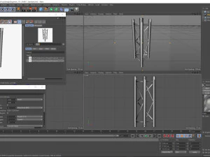 Mini triangular truss straight segment 111 3D Model