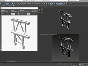 beam truss cross and t junction 134 3D Model