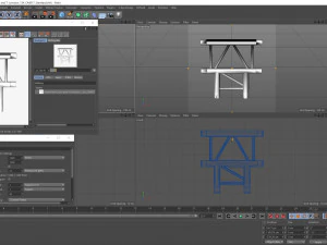 beam truss cross and t junction 134 3D Model