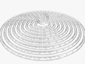 circle triangular truss modular collection - 10 pcs modular 3D Model