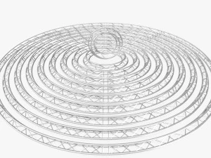circle triangular truss modular collection - 10 pcs modular 3D Model