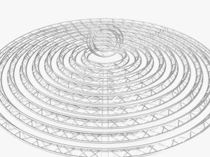 circle triangular truss modular collection - 10 pcs modular 3D Model
