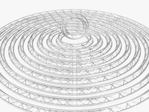 circle triangular truss modular collection - 10 pcs modular 3D Model