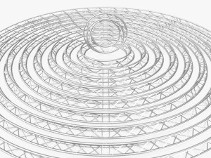 circle triangular truss modular collection - 10 pcs modular 3D Model