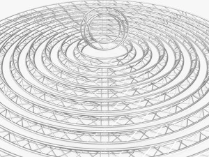 circle triangular truss modular collection - 10 pcs modular 3D Model