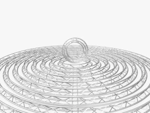 circle triangular truss modular collection - 10 pcs modular 3D Model