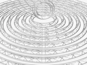 circle triangular truss modular collection - 10 pcs modular 3D Model