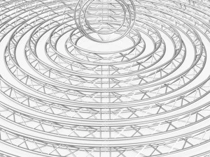 circle triangular truss modular collection - 10 pcs modular 3D Model