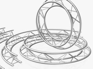 circle triangular truss modular collection - 10 pcs modular 3D Model