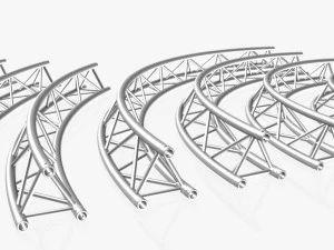 circle triangular truss modular collection - 10 pcs modular 3D Model