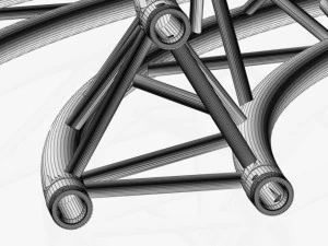 circle triangular truss modular collection - 10 pcs modular 3D Model