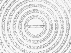 circle triangular truss modular collection - 10 pcs modular 3D Model