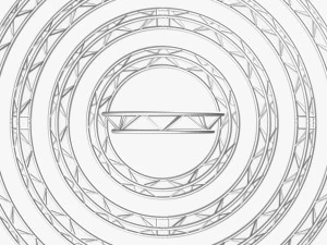 circle triangular truss modular collection - 10 pcs modular 3D Model