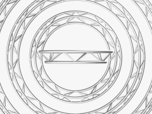 circle triangular truss modular collection - 10 pcs modular 3D Model