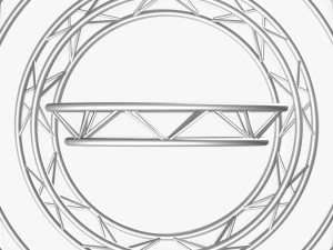 circle triangular truss modular collection - 10 pcs modular 3D Model