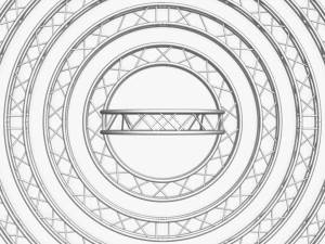 stage lighting truss giant collection - 149 unique modular objects 3D Model