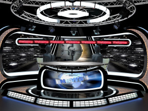 virtual tv studio news set 34 3D Модель