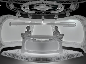 virtual tv studio news set 34 3D 模型
