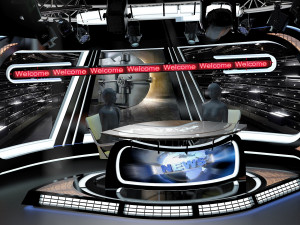 virtual tv studio news set 34 3D 模型