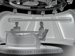 virtual tv studio news set 34 3D 模型