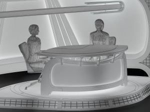 virtual tv studio news set 34 3D 模型
