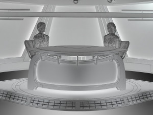 virtual tv studio news set 34 3D 模型