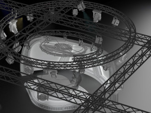virtual tv studio news set 34 3D 模型