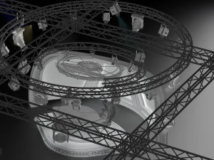 virtual tv studio news set 34 3D Model