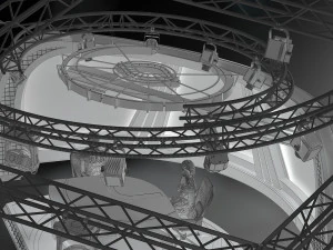 virtual tv studio news set 34 3D Model